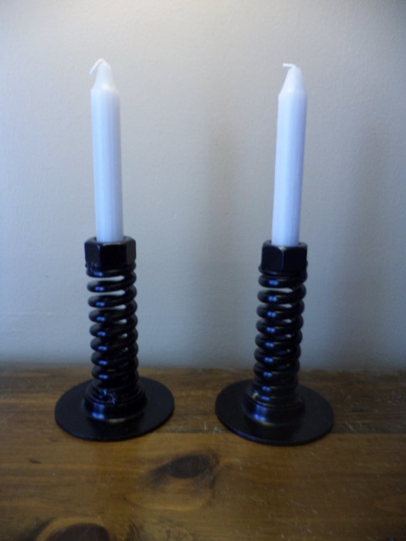 Repurposed Metal Candle Holders C19 C20