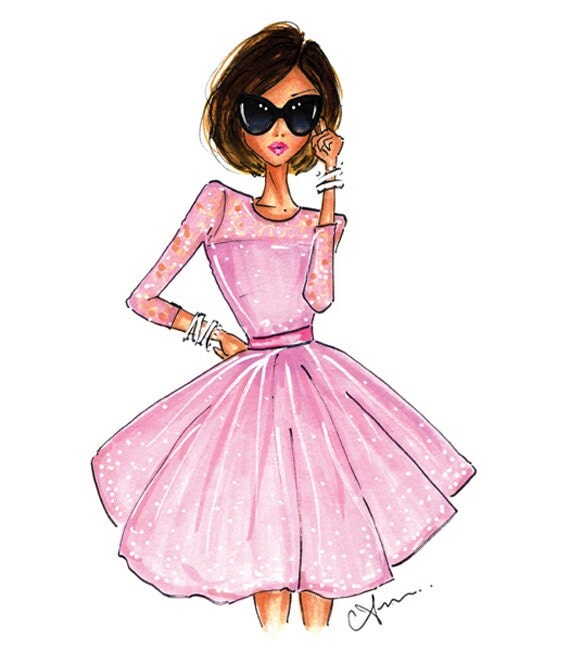 fashion illustration prints fashion illustration the pink dress print by anumt on etsy fashion illustration prints fashion illustration the pink dress print by anumt on etsy