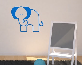 Nursery Elephant Wall Sticker, Elephant Wall Decals, Jungle Wall Art, Animal Wall Transfer - AN036