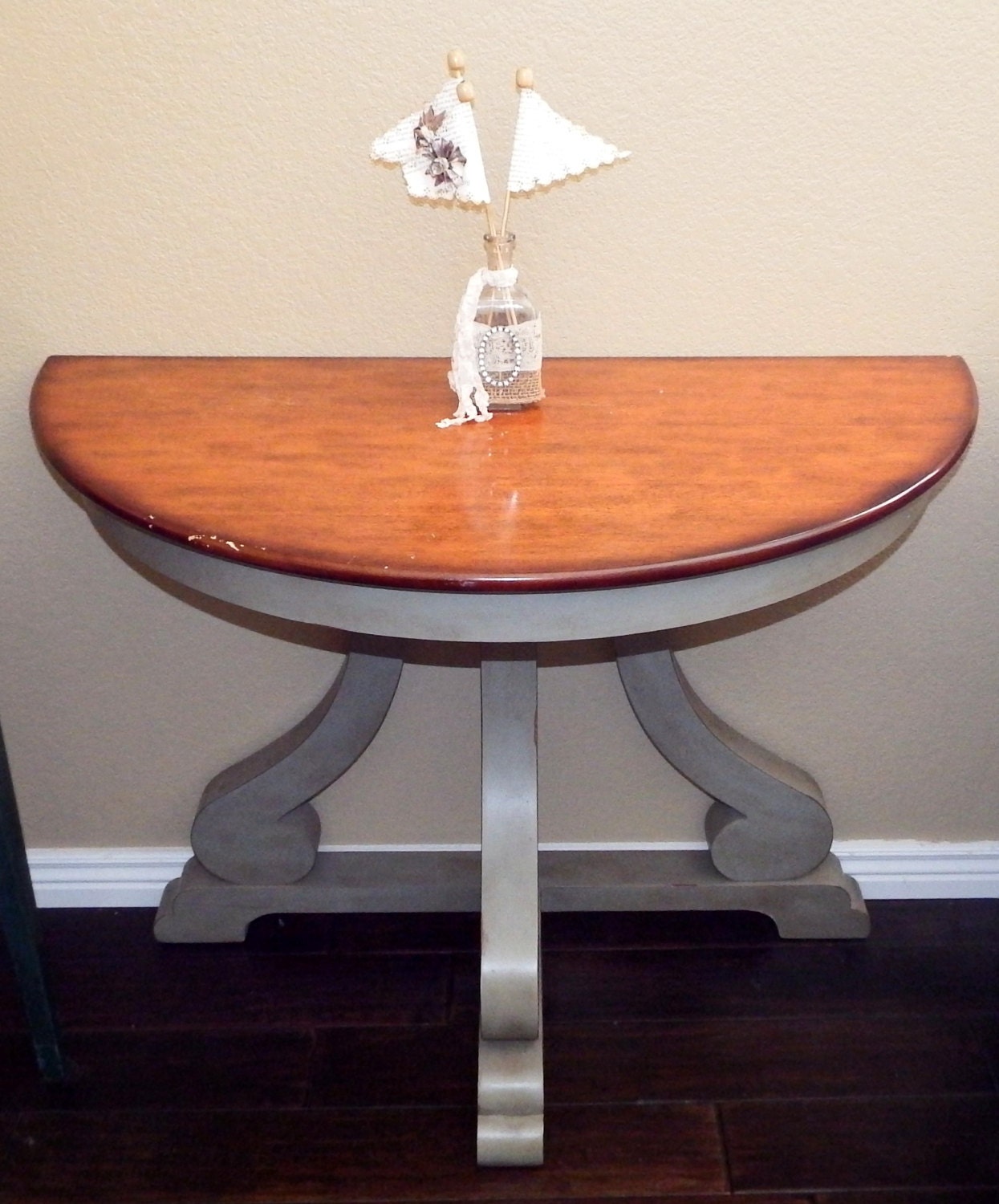 Shabby Chic Pale Green Entry Table by on Etsy