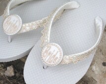 Popular items for beach wedding flip flops on Etsy