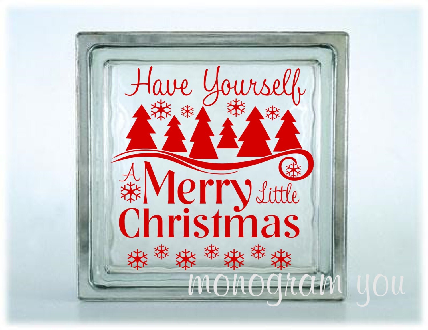 christmas glass block decal christmas decal have yourself christmas glass block decal christmas decal have yourself