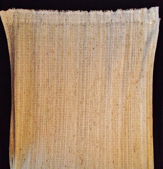 Mid Century Modern Open Weave Drapes Pair Danish Modern