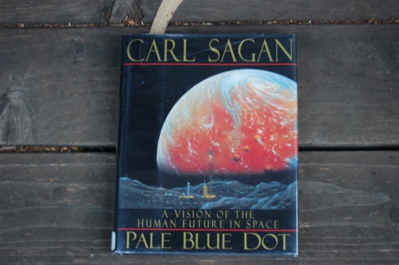 first edition carl sagan pale blue dot hardcover book old