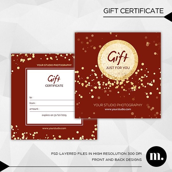 Graphy Christmas Gift Certificate Template For By