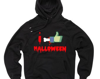 Halloween Hoodie I Like Halloween Sweatshirt Hooded Sweater Halloween Costume