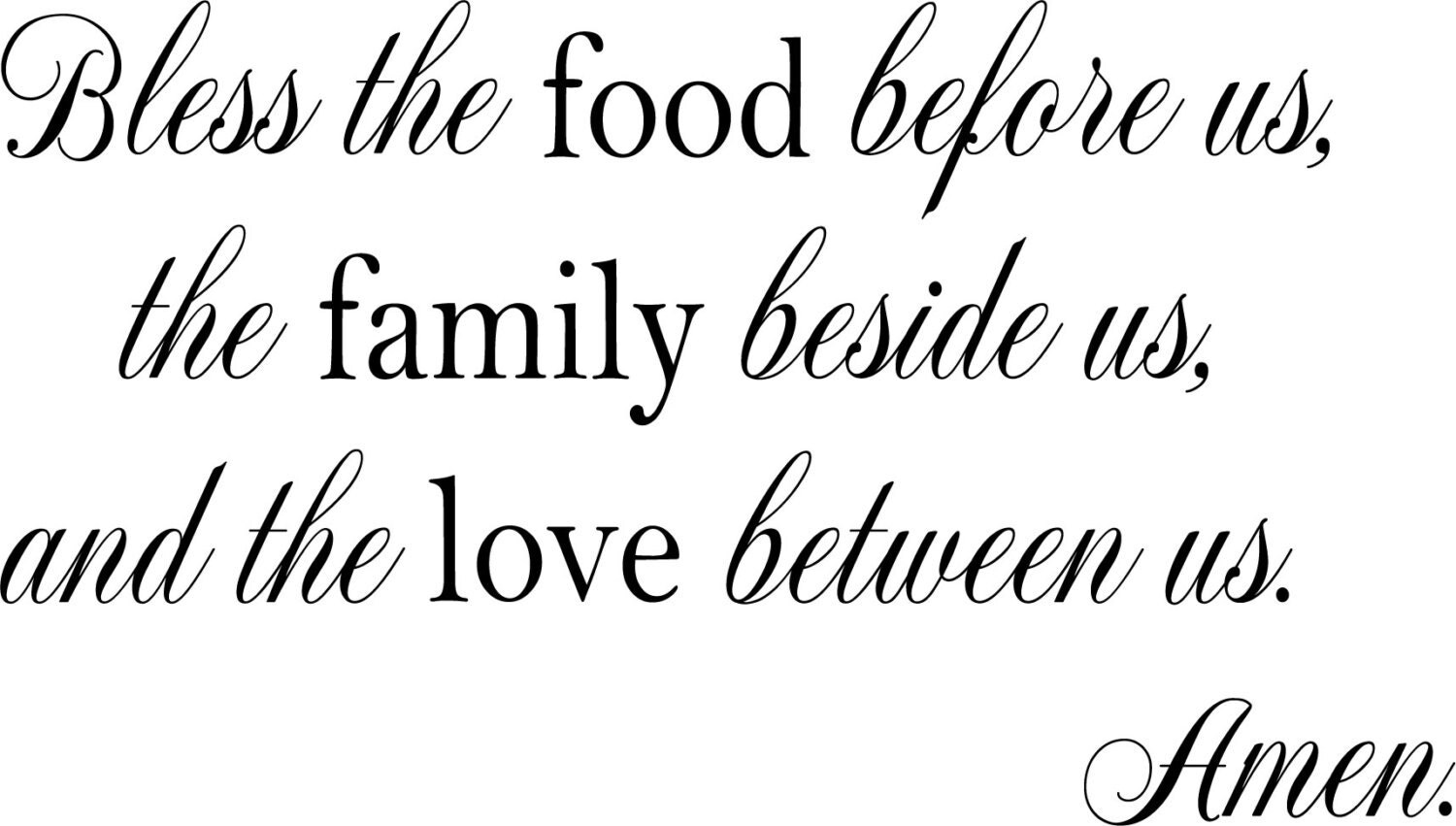 Blessing on the Food Quote by ChickadeesVinyl on Etsy