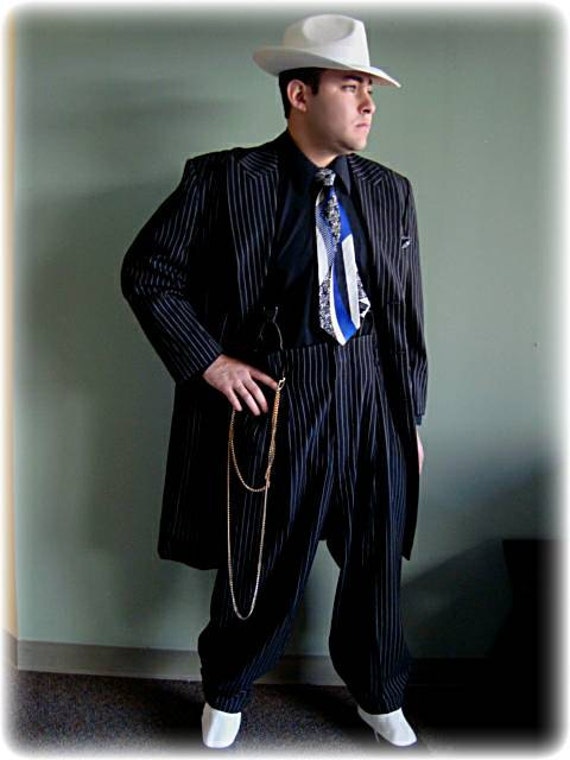 Black & White Stripe 1930's ZOOT SUIT Costume