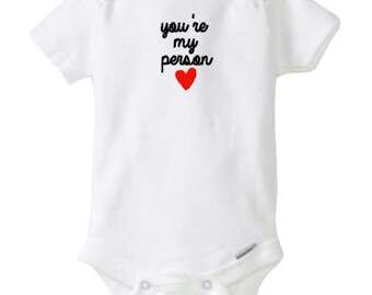 baby boy onesie, you're my person, baby boy, baby girl, grey's anatomy, onesie