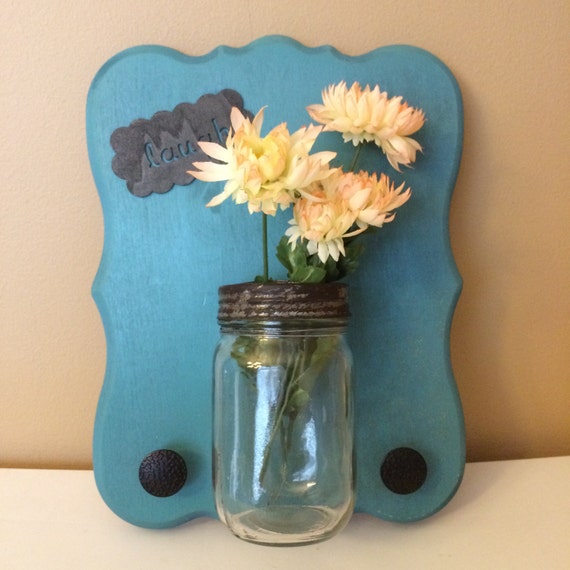 Mason Jar Keyring / Jewelry Wall Decor
