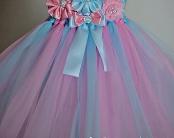 Cotton Candy Tutu Dress, Girls First Birthday Outfit, Custom Baby First Birthday Tutu Dress, Pink Birthday Dress, Girl Birthday Outfit