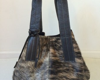Horse Bit Crossbody Purse Speckled Cow Hide main image 1