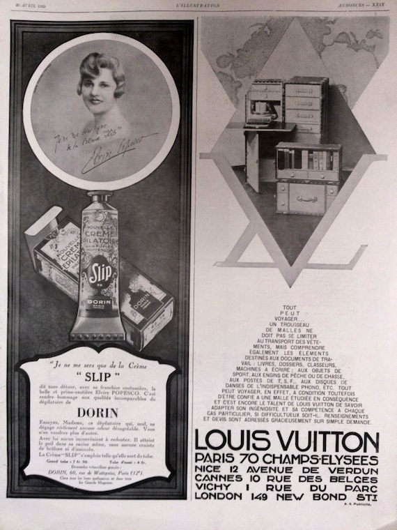 Louis Vuitton advertising vintage French ad French magazine