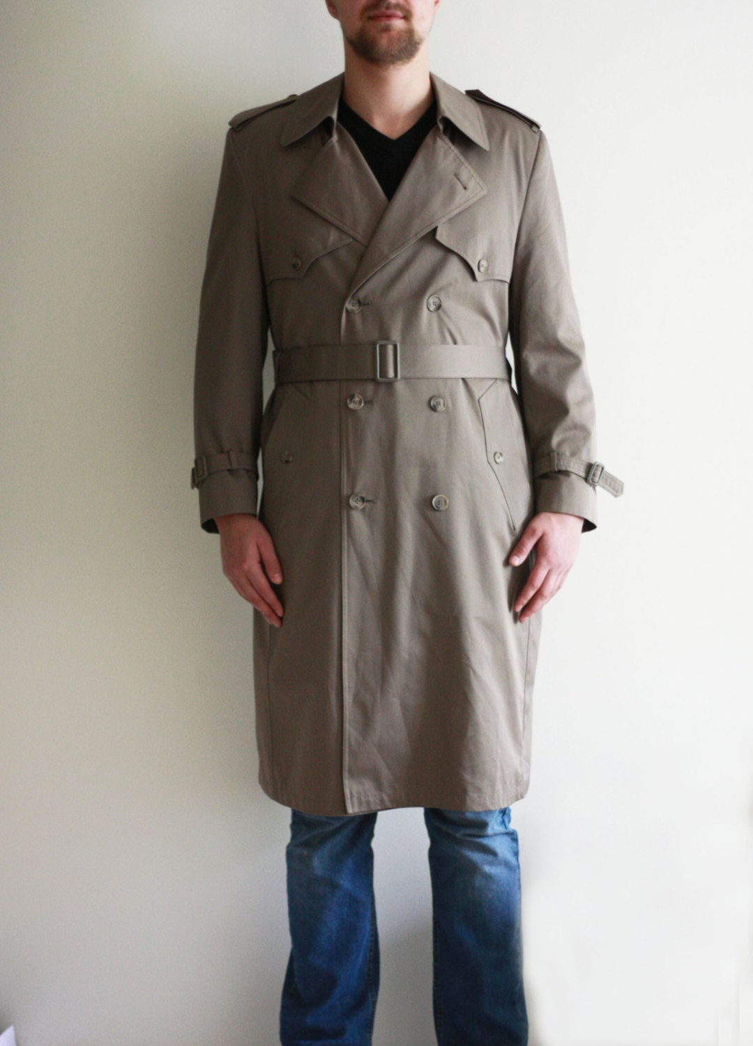 HOT Sale Fashion New Long Men's Trench Coat Single