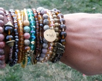 Stack Bracelet, Beaded Stack Bracelet, Balance Bracelet, Healing Bracelet, Energy Bracelet, Stackable Bracelets, Natural Stones Bracelet