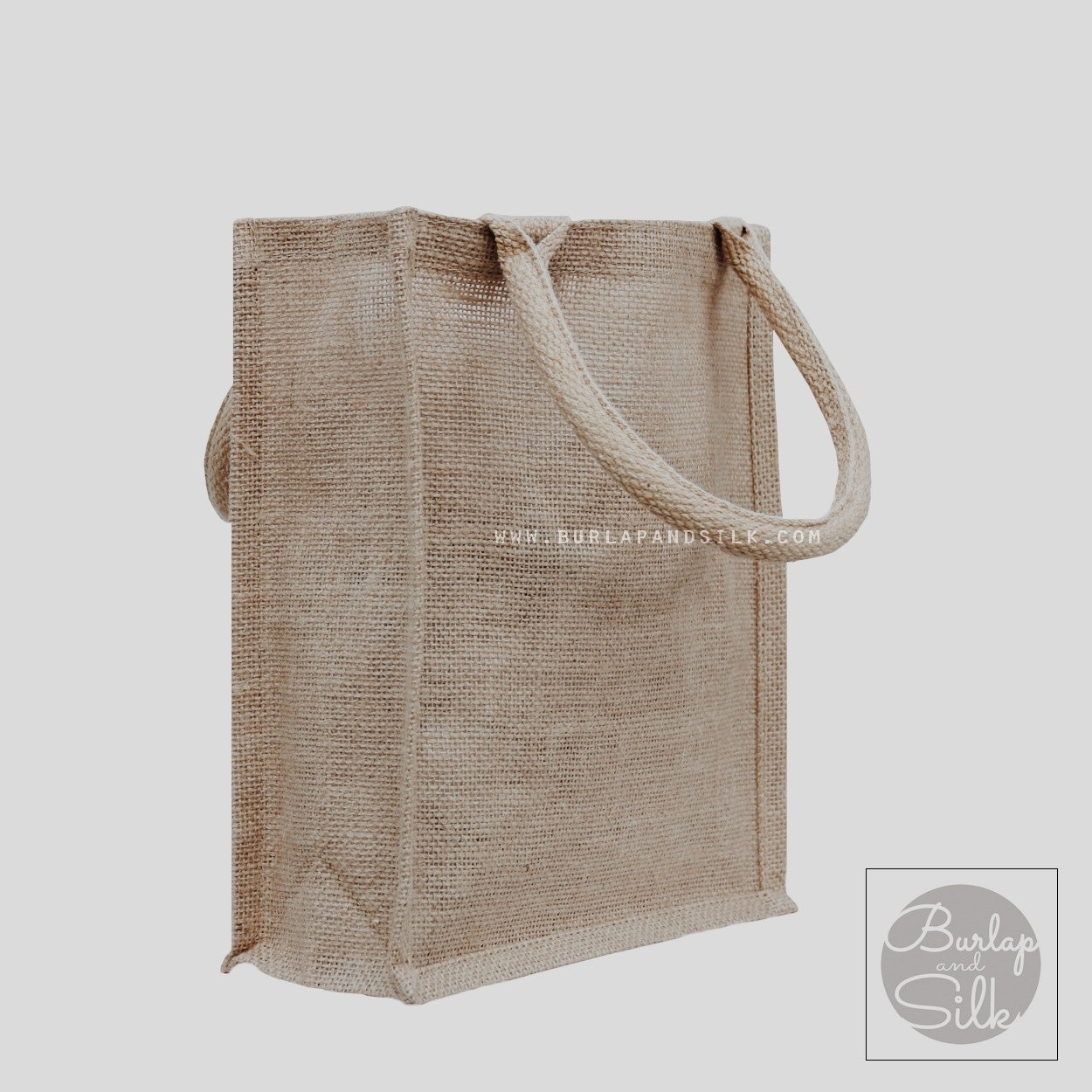 Natural Burlap Jute Shopping Tote Bags 9 x by