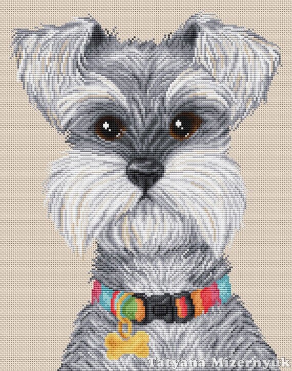 Cross stitch pattern Schnauzer