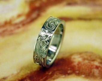 hawaiian flower and wedding ring