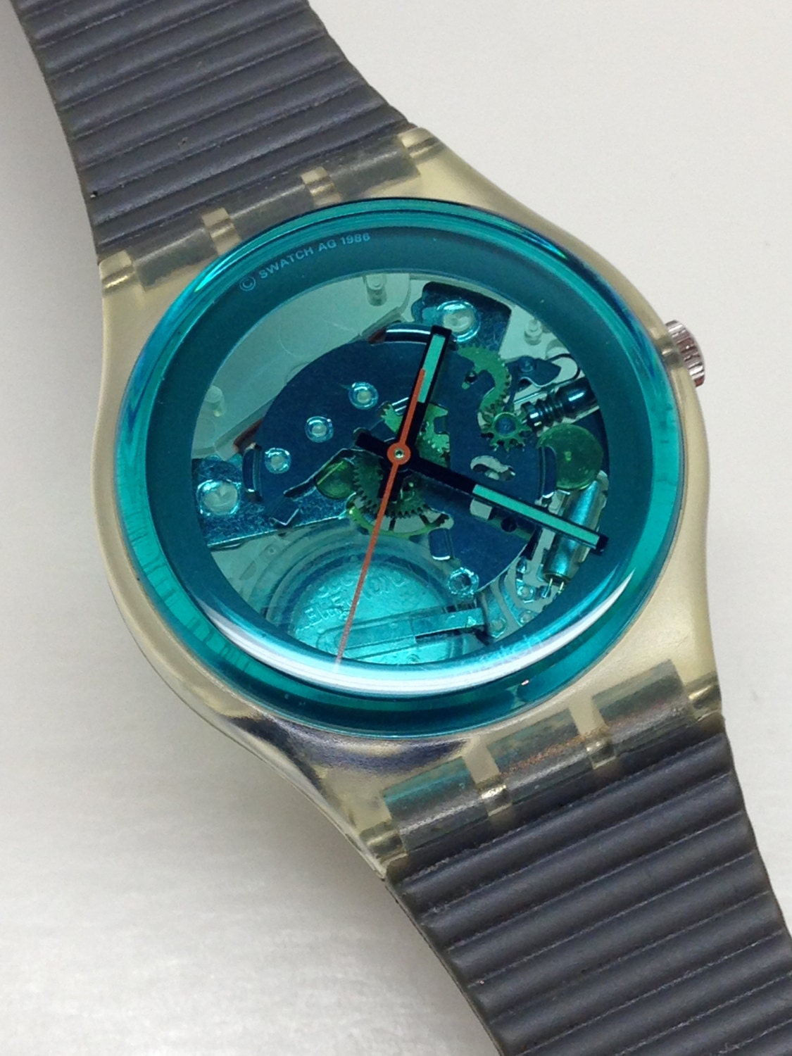 Vintage Swatch Watch Turquoise Bay GK103 1987 by ThatIsSoFunny