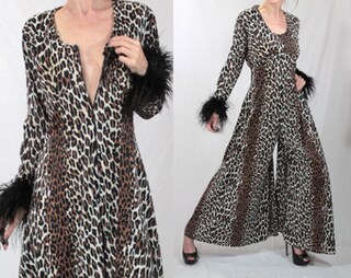 Pantaloni A Gamba Larga Donna – Palazzo Elasticizzati Vita Alta, Stampa Leopardo, Alla Moda, Lavabili In Lavatrice