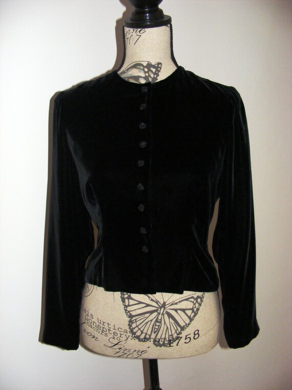 short velvet coat