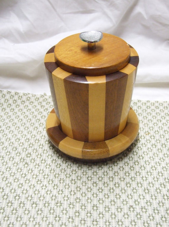Vintage Tea caddy wooden tea caddy tea canister by Vintaholique