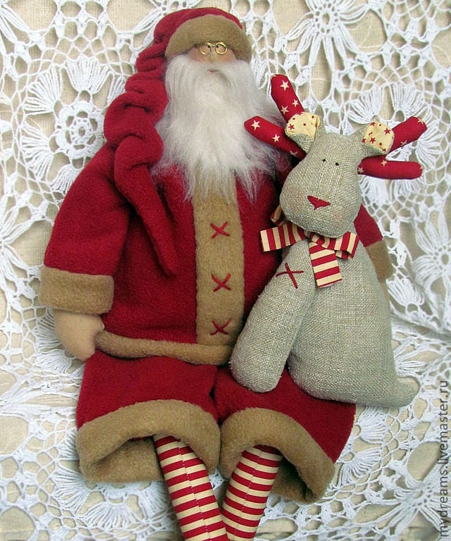 Tilda's Santa Claus toy/decoration handmade Santa Claus. Tilda Doll. Christmas Cloth Doll.