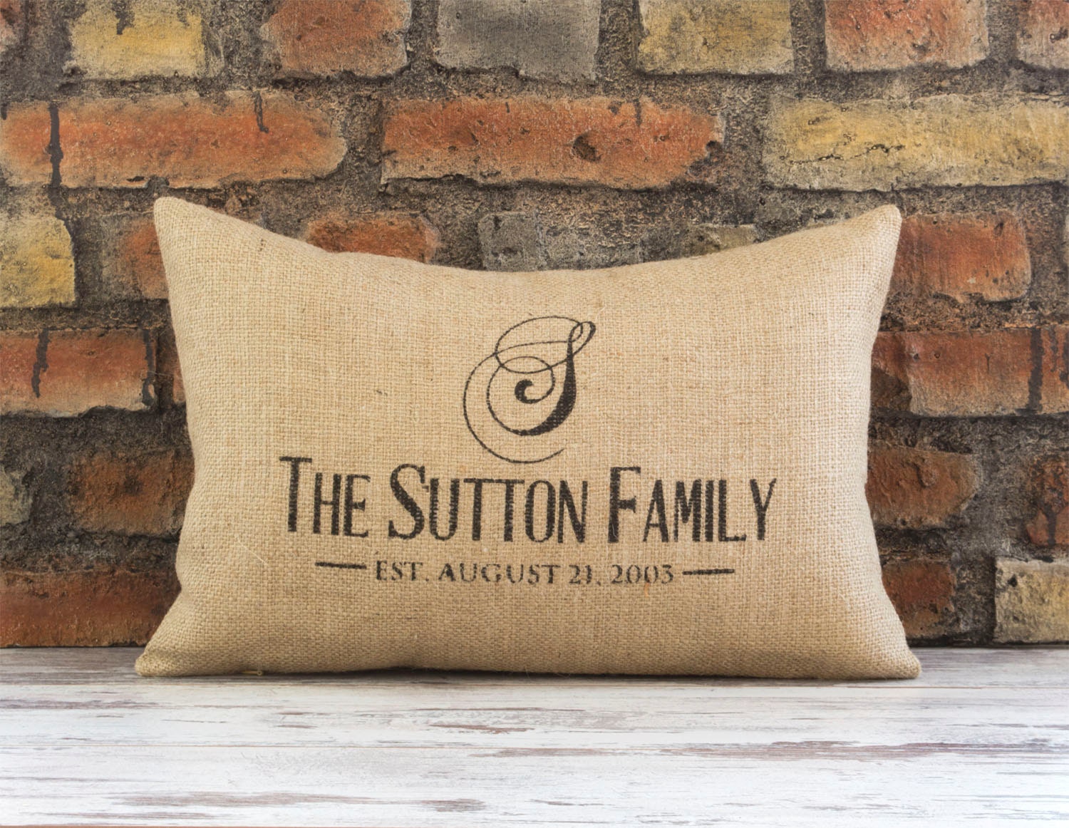 family name pillow personalized pillow wedding by pillowmeRustic