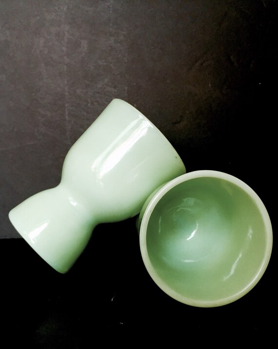 Set of Two Fire King Jadeite Egg Cups by TTLGFurnishings on Etsy