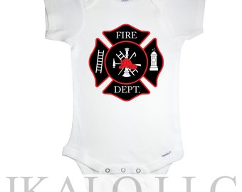 Items similar to Custom Fire Department Onesie on Etsy