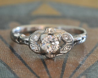 Antique engagement and wedding rings