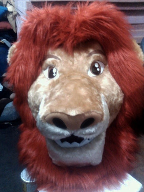 Lion Head Mascot Costume Adult Costume 002 by AdultMascotCostumes