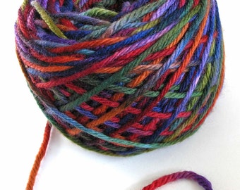 Hand Dyed Yarn Soft Bulky Yarn Superwash Yarn Merino Wool Bulky Yarn Chunky 130 yards - Wonderland
