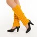 SALE--Mustard / Gold Crocheted Leg Wamers, Handmade Ankle Warmers, Dance Wear, Ballet, Knit, Women's Warm, Soft Winter Accessory, 80s Style