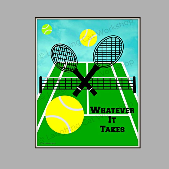 Tennis print Tennis wall art Tennis wall by