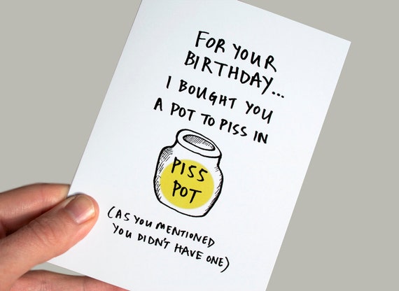 Funny Birthday Card Funny Greeting Card Sarcastic Birthday
