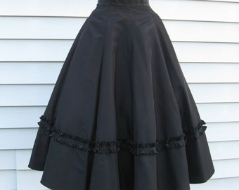 black rockabilly skirt