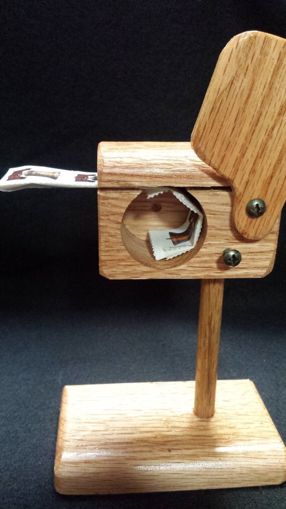 Handmade Oak Postage Stamp Roll Dispenser Great Unique