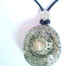 Organite-Pearl Pendant Athena-magic-silver-copper wire inside-Unico-exclusive-crafted