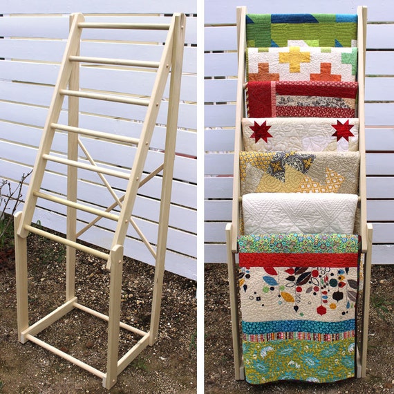 Items similar to Free standing, tall quilt rack, made of ...