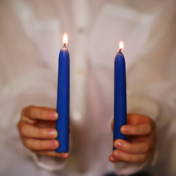 Small Tapered Candles Beeswax Candles Six Inch by