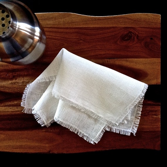 Set of 12 Linen Cocktail Napkins made in the US by UrbanFlax