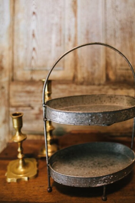 Two Tier Serving Tray By RustandHoney On Etsy   Il 570xN.735150062 Ppxm 