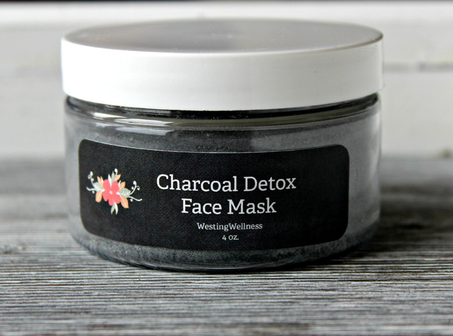 Charcoal Detox Clay Face Mask By Westingwellness On Etsy 8567