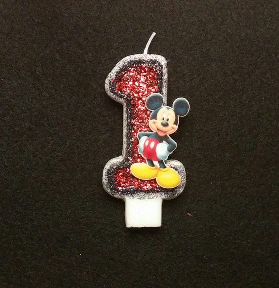 Custom Mickey Mouse Birthday Candle by on Etsy