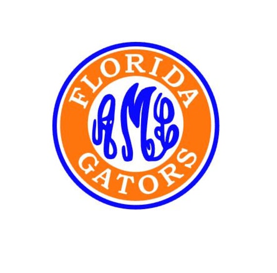 Download Florida Gators monogram instant download cut file SVG DXF