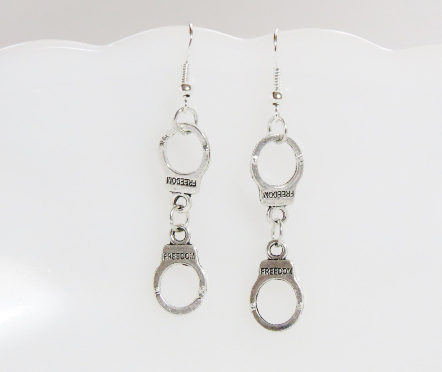 Handcuffs Earrings Freedom Earrings Claim by LeBuaJewelry on Etsy
