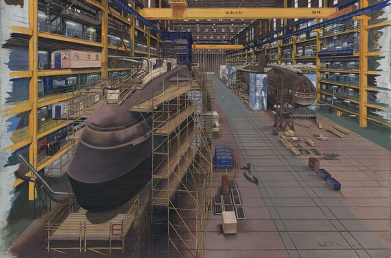 Devonshire Dock Hall And Astute Class by SubmarineHeritage on Etsy