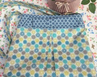 Floral Bow Shoulder Bag - designer 100% cotton fabric