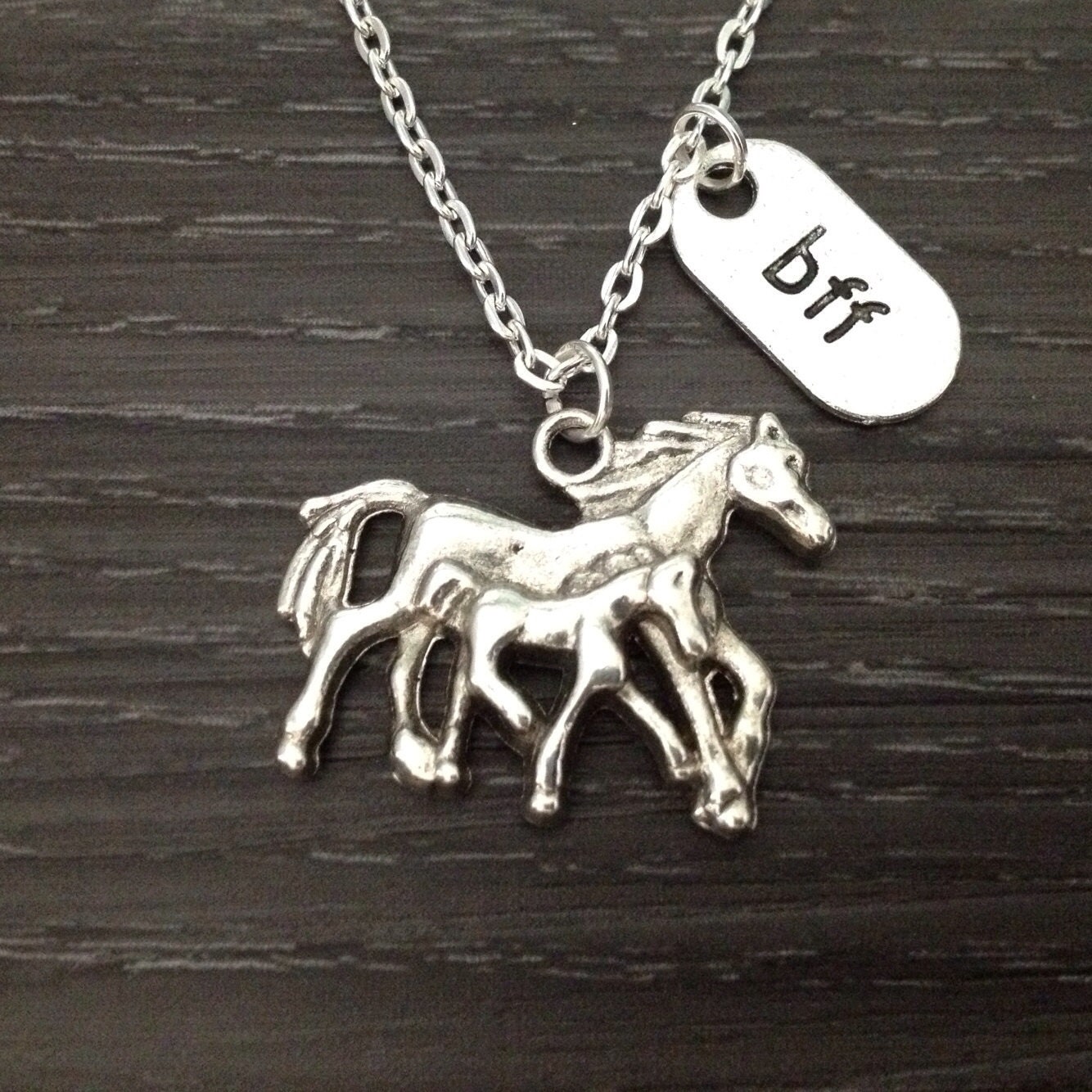 BFF Big Horse Little Horse Necklace friendship jewelry horse